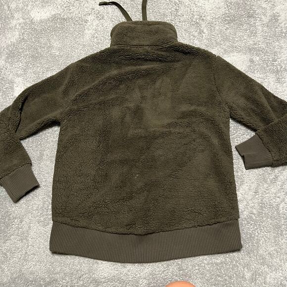 Athleta Talus Sherpa Sweatshirt Womens XS Half Zip Fuzzy Pullover Mock Neck - Picture 3 of 8